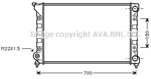 Радиатор охлаждения VOLKSWAGEN Passat AVA VN 2072