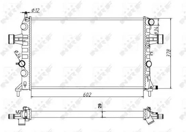 Радиатор охлаждения OPEL Zafira Nrf 54668A