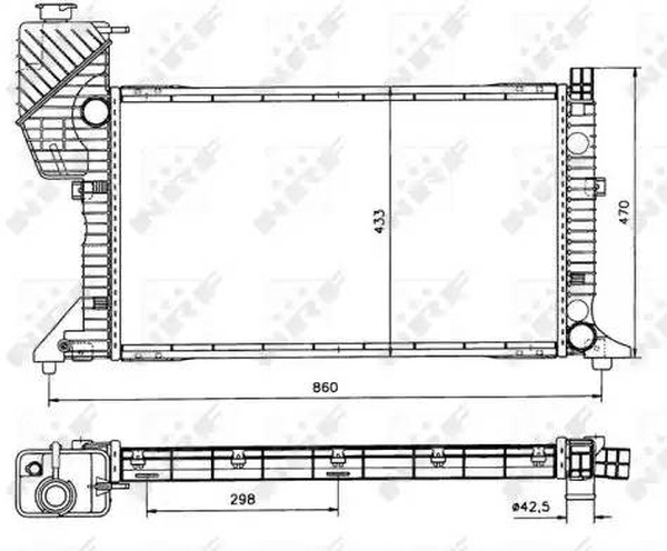 Радиатор охлаждения MERCEDES Sprinter Nrf 50557