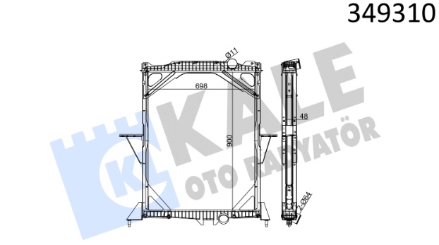 Радиатор охлаждения Volvo FM9 Kale 349310