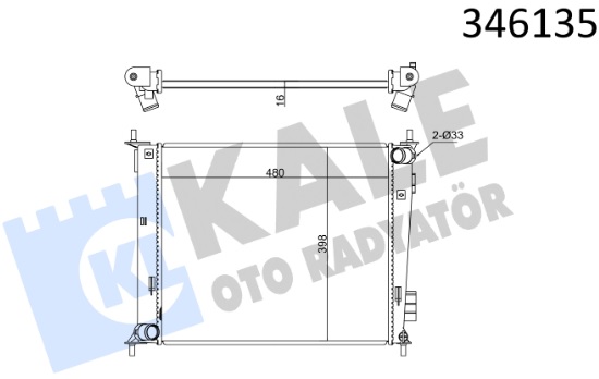 Радиатор охлаждения KIA Soul Kale 346135