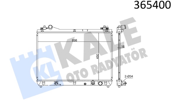 Радиатор охлаждения SUZUKI Grand Vitara Kale 365400