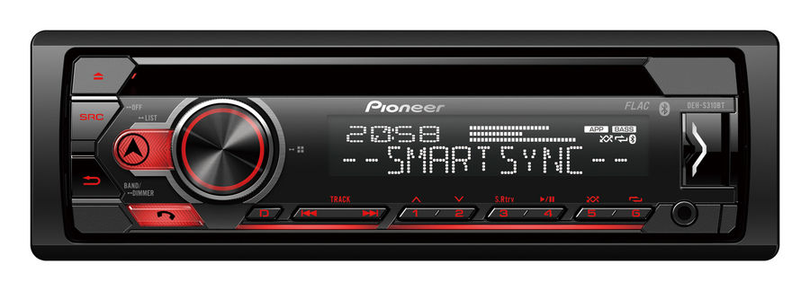 Автомагнитола Pioneer DEH-S310BT, USB, CD, 1DIN, 4x50Вт