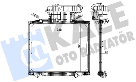 Радиатор охлаждения MAN TGA Kale 350260