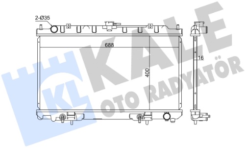 Радиатор охлаждения NISSAN Maxima Kale 342045