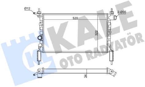 Радиатор охлаждения OPEL ASTRA F Kale 346195