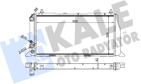 Радиатор охлаждения AUDI 80 Kale 367300