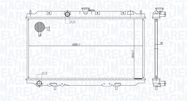 Радиатор охлаждения NISSAN PRIMERA Magneti marelli 3502 13176 200