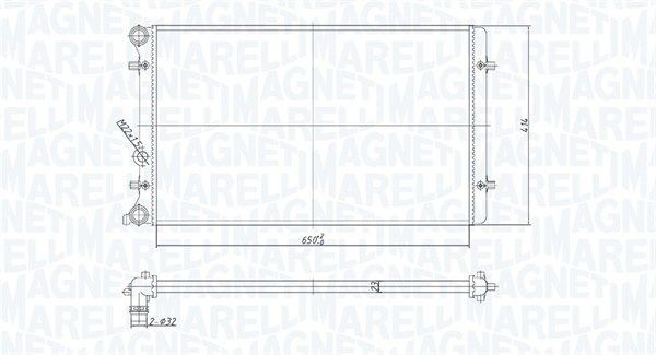 Радиатор охлаждения AUDI A3 Magneti marelli 3502 13190 800