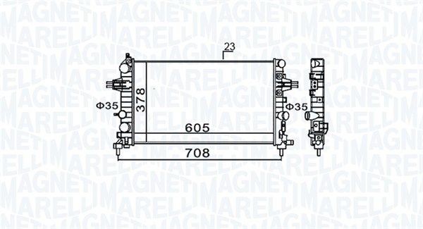 Радиатор охлаждения OPEL Astra H Magneti marelli 3502 13159 300