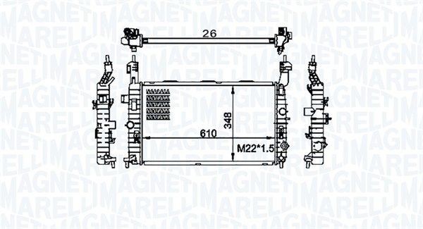 Радиатор охлаждения OPEL Meriva A Magneti marelli 3502 13155 800