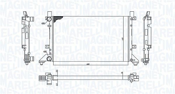 Радиатор охлаждения VOLKSWAGEN LT 28-35 Magneti marelli 3502 13189 400