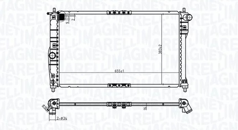 Радиатор охлаждения DAEWOO Leganza Magneti marelli 3502 13174 900