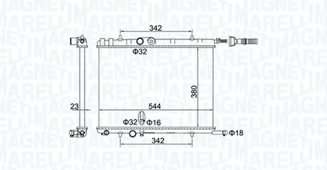 Радиатор охлаждения CITROEN Berlingo Magneti marelli 3502 13193 400