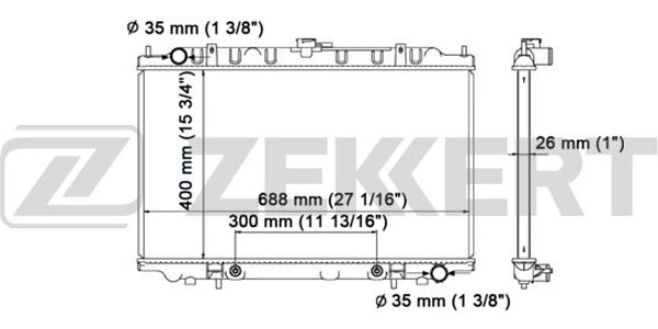 Радиатор охлаждения Nissan Maxima Zekkert MK-1241