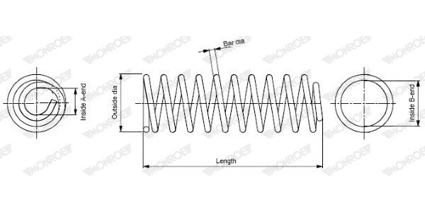 Пружина подвески VOLKSWAGEN POLO Monroe SP0709