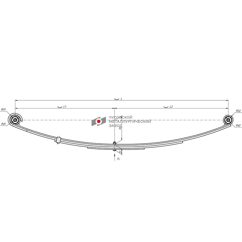 Рессора передняя ГАЗ ЧМЗ 3302-2902012-01-10