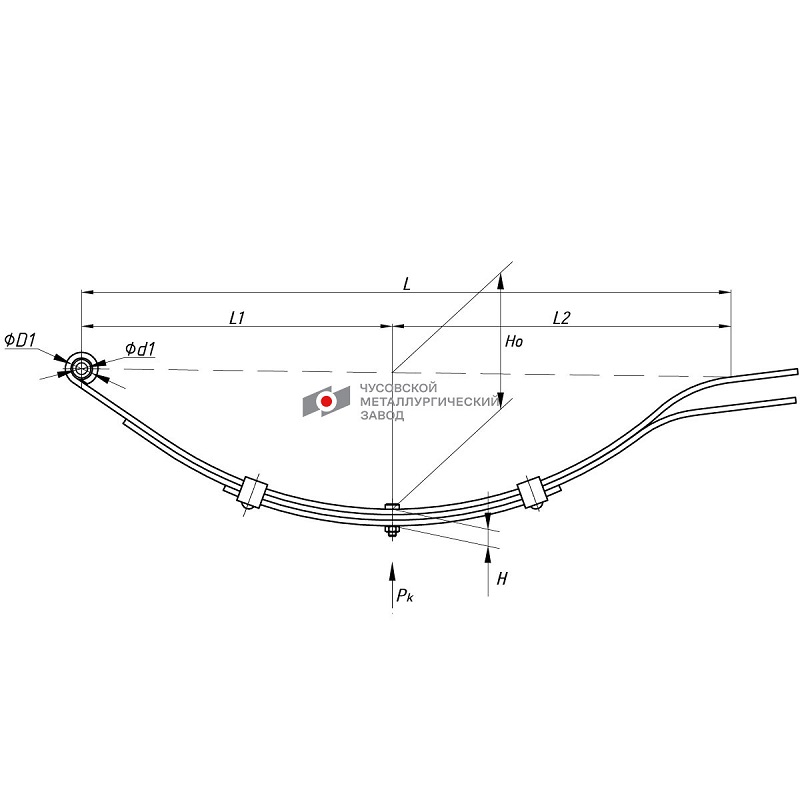 Рессора задняя AL-KO ЧМЗ 450603AL-2912012-10