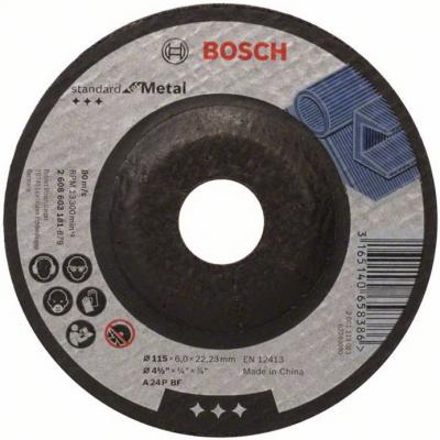 Bosch 2608603183 Обдирочный круг Standard по металлу 180х6мм SfM, вогнутый