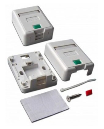 Коробка Lanmaster LAN-SA1/S-WH Keystone RJ45 кат.5e белый